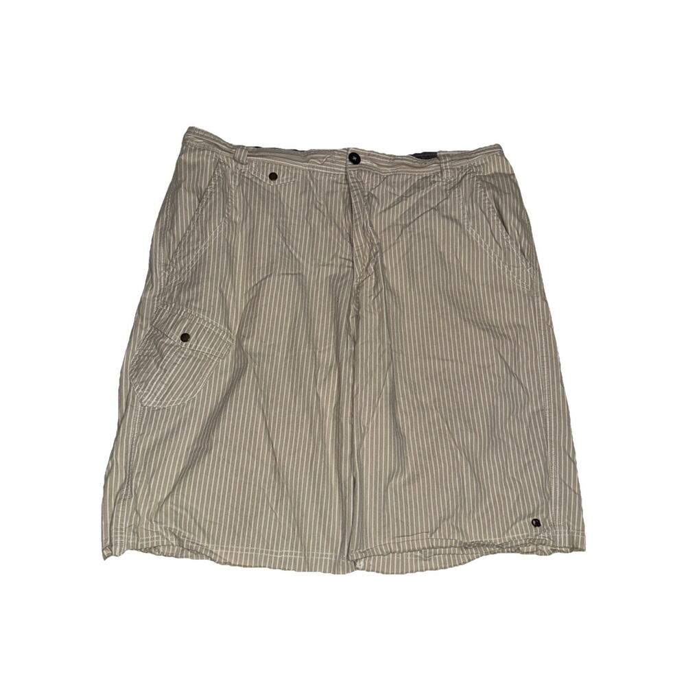 Cavi Men's Cargo Y2K Shorts Size 40 Yellow Stripe Summer Casual Lightweight
